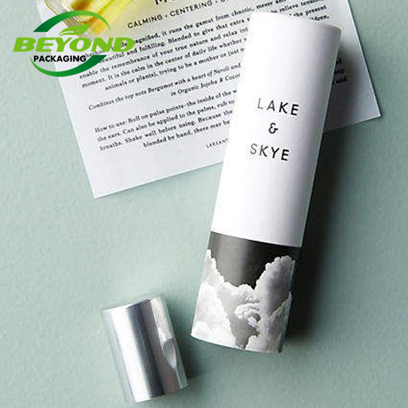 Eco Friendly Custom Printed Recycled Cardboard Paper Tube For Cosmetic Personal Care Bottle Packaging