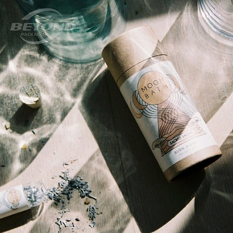 High Quality Recycled Material Biodegradable Cardboard Push Up Paper Tube For Lip Balm