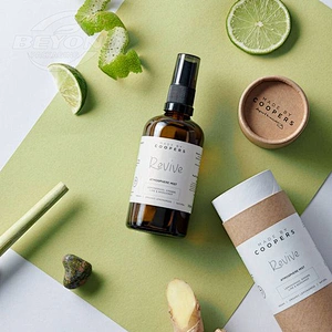 Custom Size Round Essential oil Packaging Box 15ml 30ml Cylinder Container Kraft Paper Tube for skin care dropper bottle package