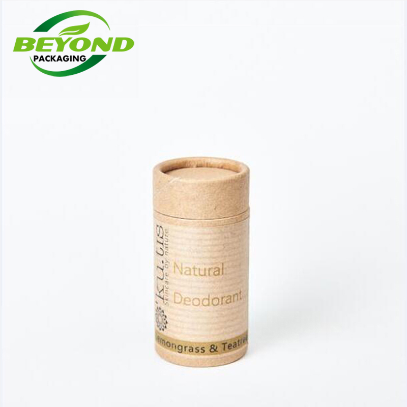 biodegradable eco-friendly cardboard boxes for  lip balm empty container natural kraft push up cylinder box tube container