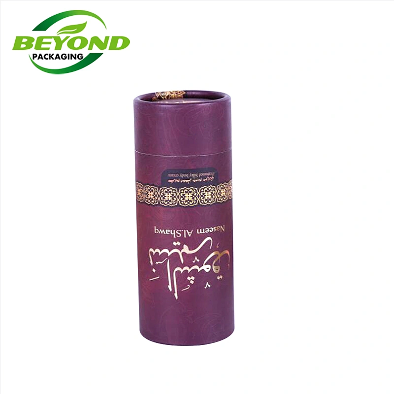 custom spot UV coating skin care perfume double paper tubes serum bio degradable cosmetic packaging for 30ml bottle