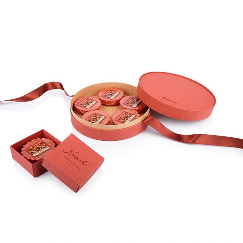 Food Grade High Quality Custom Printed Round Shape Luxury Paper Box For Mooncake Chocolate Cake Box