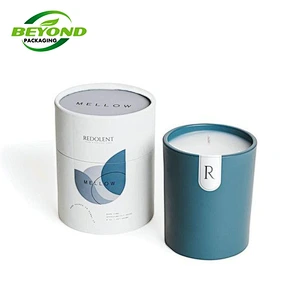 Customized printing luxury design cylinder cardboard packaging paper tube for candle paper box