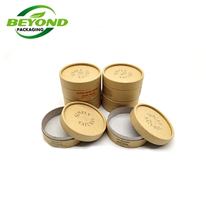 Biodegradable Cream Scrub Cardboard Container Round Cylinder Box For Cosmetic Body Balm Solid Perfume Directly Filling With Logo