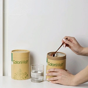 customized printing large food grade kraft cylinder tea cardboard eco friendly tea paper tube box with paper lid packaging