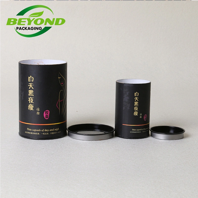 Wholesale Food Grade Cardboard Cylinder Moisture Proof Chocolate Paper Tube Aluminum Foil Boxes Packaging with Metal Lid product