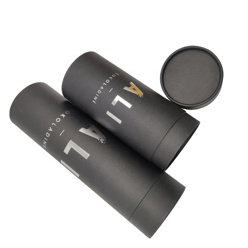 long lid gift box eco friendly hard kraft cardboard EVA sponge cylinder t shirt packaging tube paper for wine bottle
