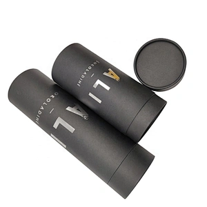 long lid gift box eco friendly hard kraft cardboard EVA sponge cylinder t shirt packaging tube paper for wine bottle