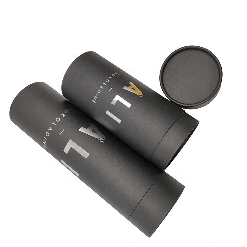 long lid gift box eco friendly hard kraft cardboard EVA sponge cylinder t shirt packaging tube paper for wine bottle