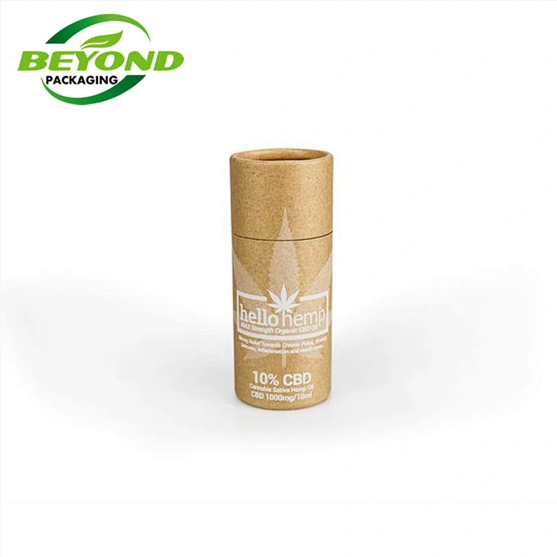 Wholesale Biodegradable Custom Printed Push Up Deodorant Lip Balm Containers Paper Tubes With Logo