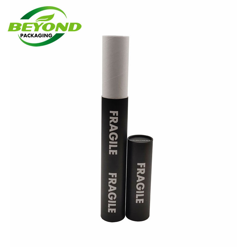 Black Kraft Cardboard Poster Tube Round Packaging Postal Mailing Tube with Custom logo Poster Tube Packaging