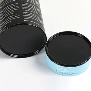 Food Grade Eco Friendly Cardboard Packaging Container For Tea Custom Design For Gift With Iron lids
