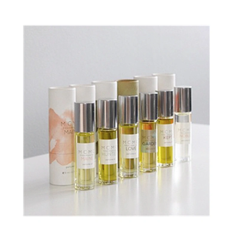 Biodegradable Round Cylinder Kraft Paper Tube Custom Design Printing Packaging For Perfume Bottle