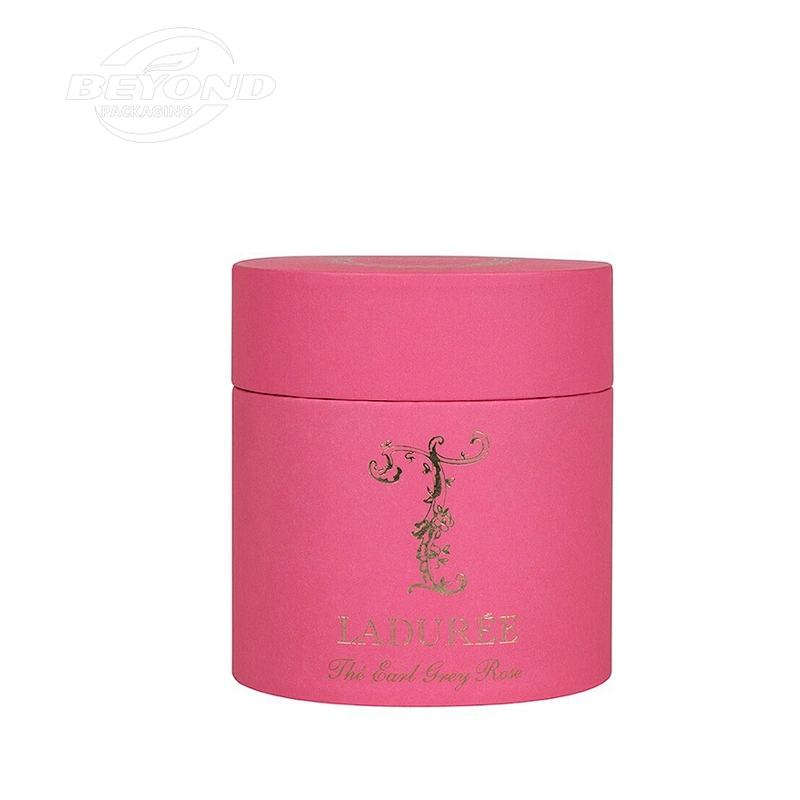 Wholesale Food Grade Tea Bag Round Cylinder Box Cardboard Kraft Tube Eco friendly Packaging Container For Loose Leaf Tea Package