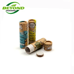 Biodegradable Push Up Paper Tube Recycled Kraft Cardboard Natural Eco Friendly Lip Balm Container Chapstick Tube