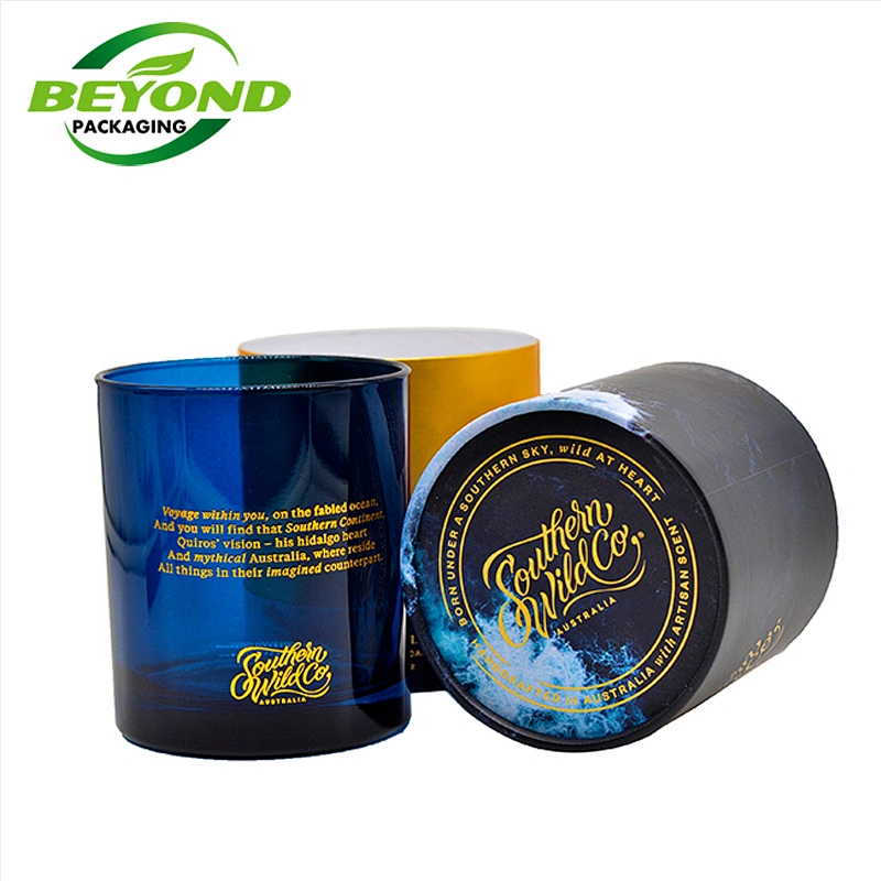 OEM Candle Packaging Boxes Custom Printed Cardboard Tube Round Candle Box Cylinder 8oz Candle Paper Tube Packaging