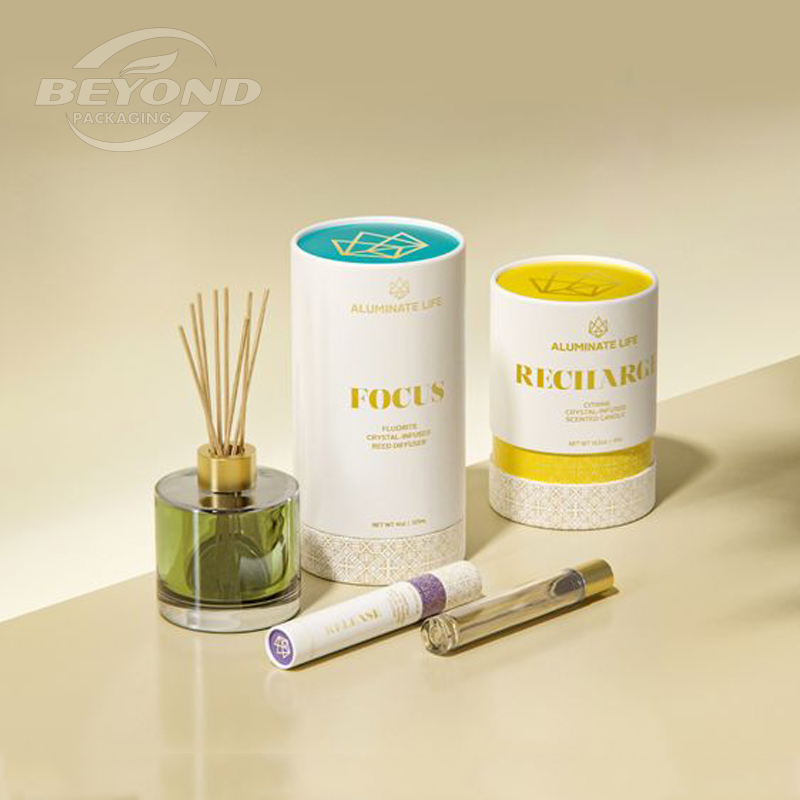 Wholesale Cylinder Round Rigid Cardboard Paper Tube Packaging For Essential Oil Roller Bottle