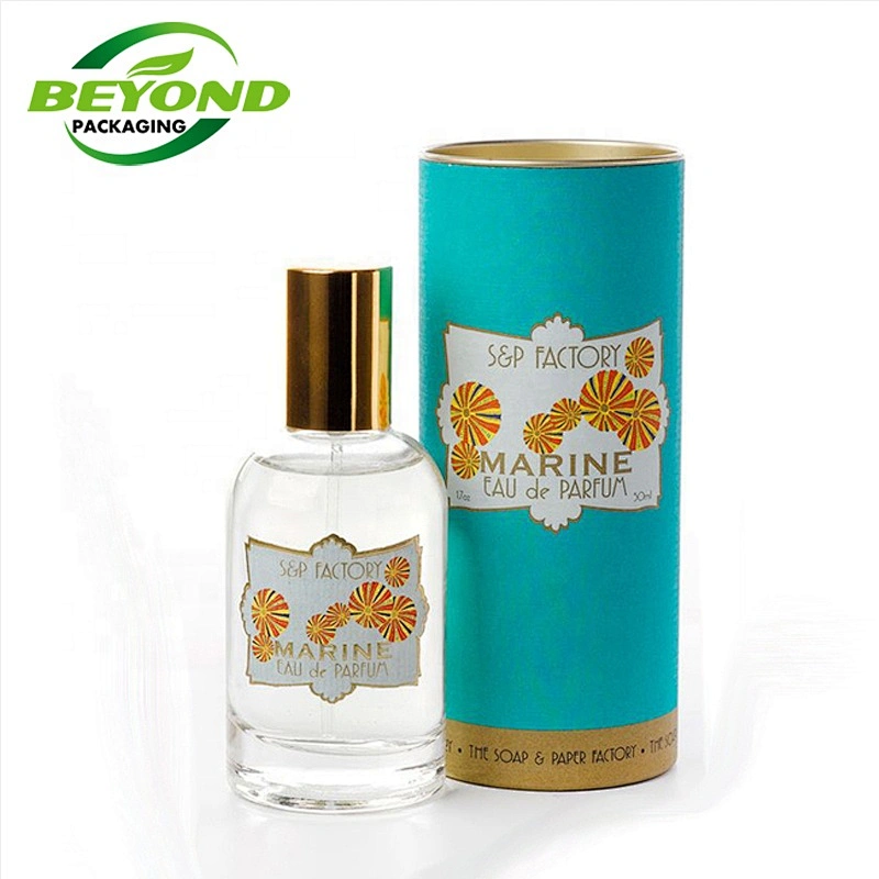 Luxury High-end Custom Design Cylinder Paper Cardboard Perfume Bottle Paper Tube Packaging Cosmetic Drop Bottle Packaging