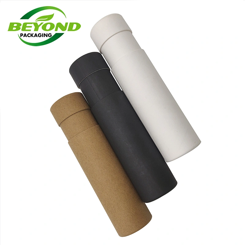 Wholesale Biodegradable Cardboard Container Deodorant Packaging Push Up Kraft Paper Tube