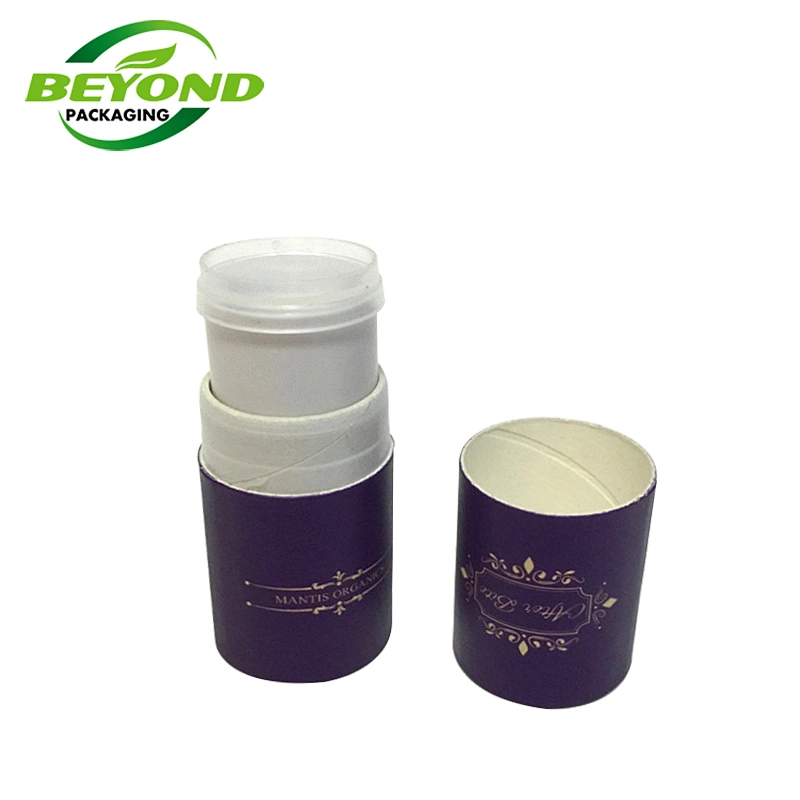 Custom printing cardboard solid perfume stick packaging paper tube containers