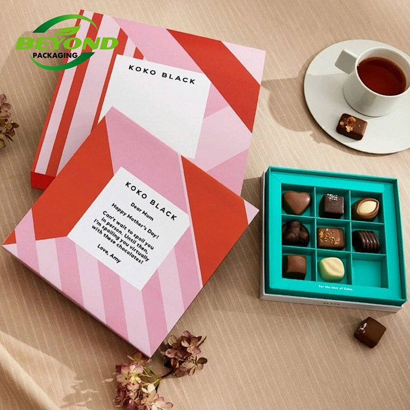Food Grade High Quality Manufacture Paper Box Custom Design Unique Chocolate Gift Boxes With Lids with Insert
