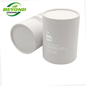 Wholesale Recycled Round White Kraft Cardboard Paper Tube For Cosmetic Packaging Custom Printing Cylinder Packing box