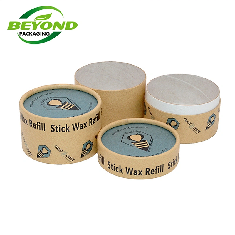 Eco Friendly Biodegradable Natural Bamboo Kraft Paper Packaging Cardboard Tubes Jar 5ml With Oil-proof Paper Inside