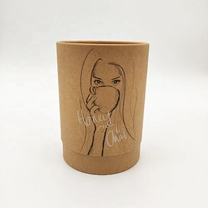Wholesale Cardboard Container Cylinder Biodegradable Kraft Food Grade Paper Tubes chocolate Packaging Coffee Bean tube box