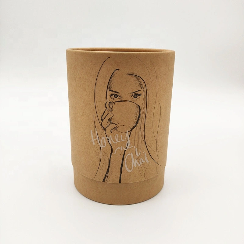 Wholesale Cardboard Container Cylinder Biodegradable Kraft Food Grade Paper Tubes chocolate Packaging Coffee Bean tube box