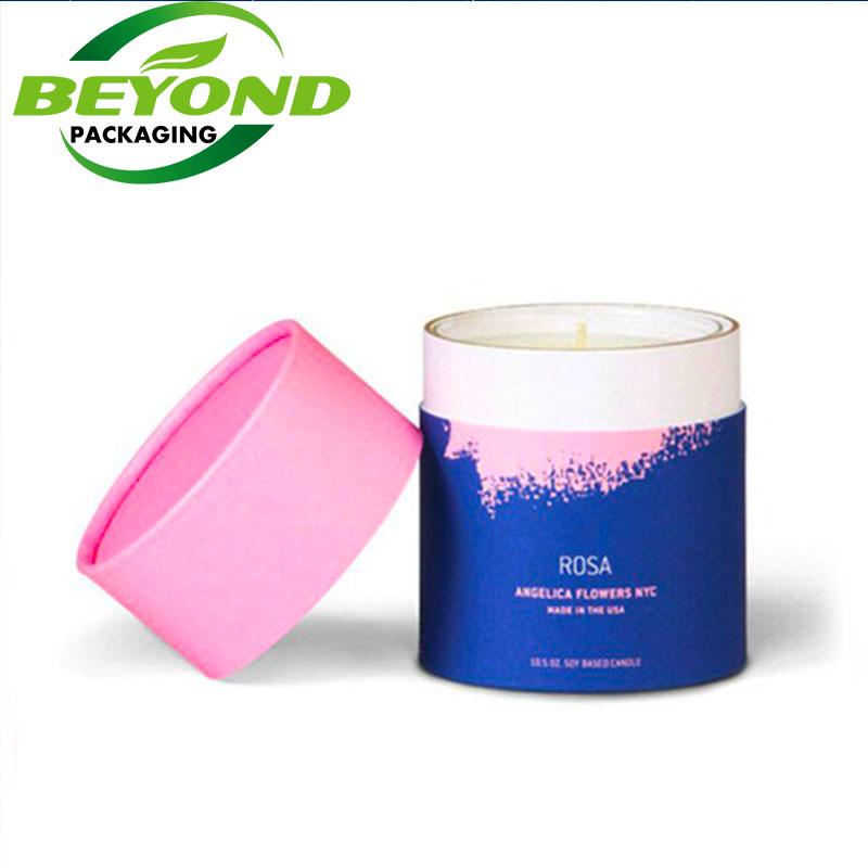 Hot sale Biodegradable Cylindrical Round Rigid Cardboard Candle Paper Package Tube Box