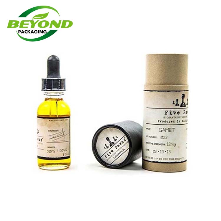 High Quality  Bio Degradable Luxury Cosmetic Essential Oils Paper Roll Tube Packaging Kraft Paper Tube