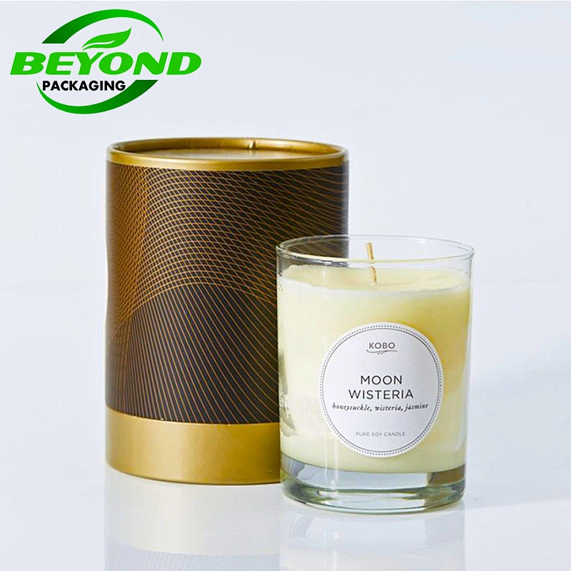 Customized Recycled High Quality Size Cheap Price Kraft Round Box Paper Tube For Candle Packaging with Logo