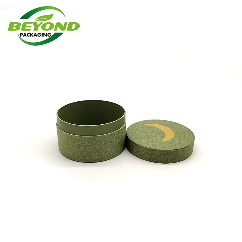 Custom Gold Stamping Logo Flat Paper Tube Eco Friendly Recyclable Round Cardboard Cosmetic Containers For Hand Cream Packaging