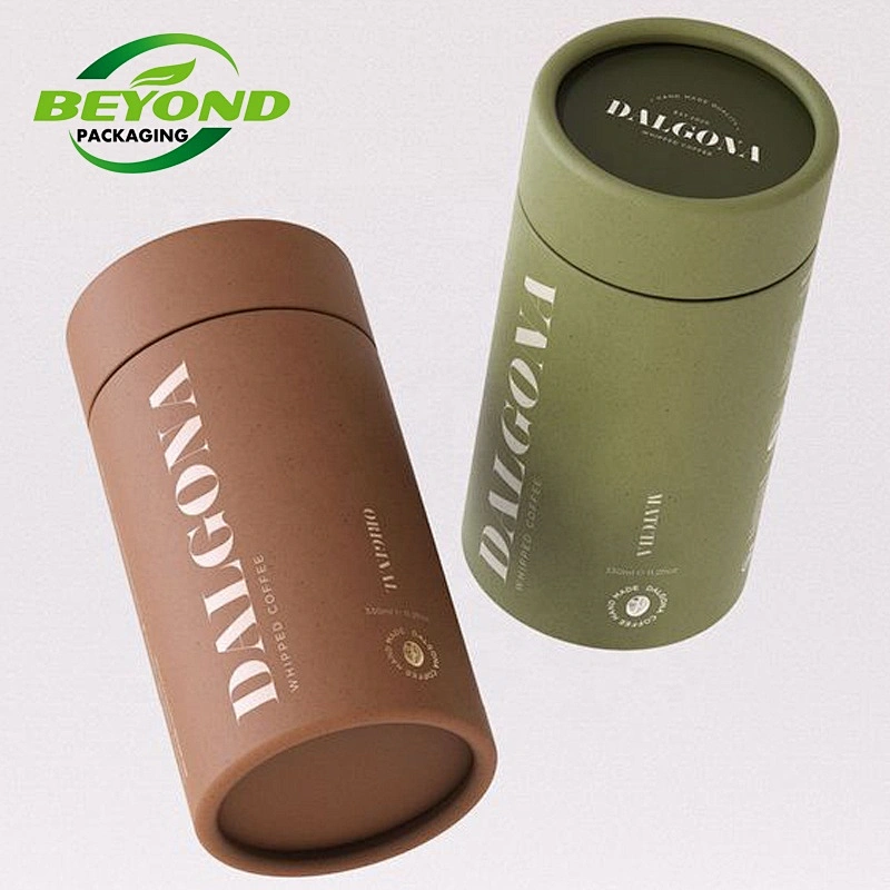 Custom Round Paper Canister Packaging 100ml Lotion Bottle Paper Tube Package Cylinder Packaging