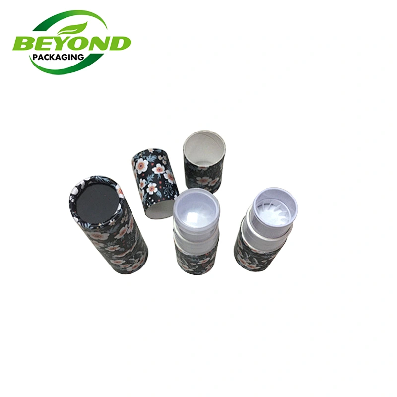 Wholesale Recyclable Cardboard Custom Design Twist Up Paper Tube For Lip Balm and Deodorant