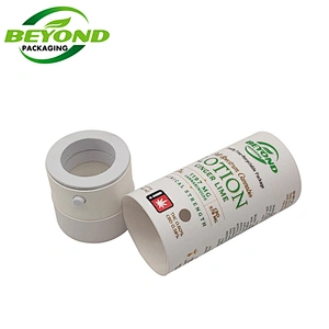 Custom printed cardboard paper tube round box preroll joint packaging for glass ceramic cartridge Child Resistant vape Pen tube