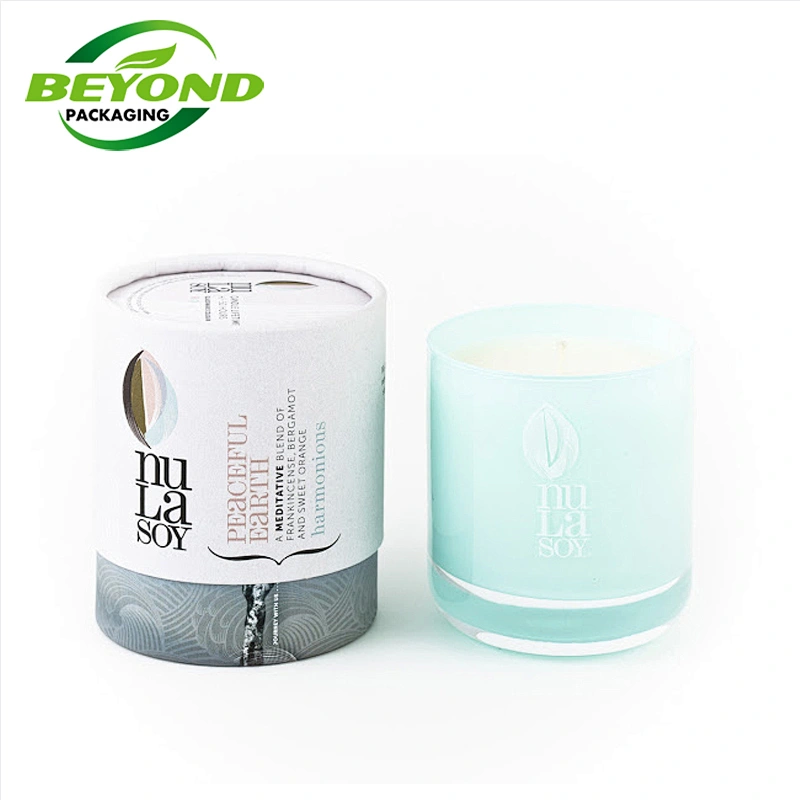 100% Recycled Material Custom cylinder tube packaging Candle Paper Tube Packaging