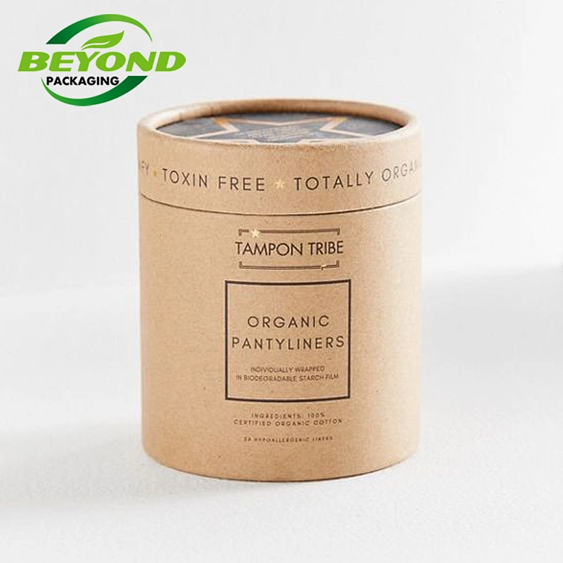 Environmental Recycled  Paper Cardboard Round Logo Candle Packaging For Personalised  candle and wax melt packaging