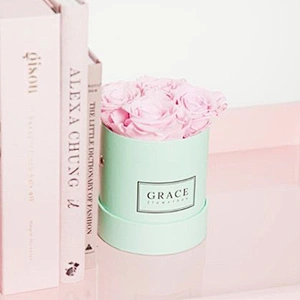 Custom Paper Round Carton Flower Box Packaging for Forever Fresh Flower Packing