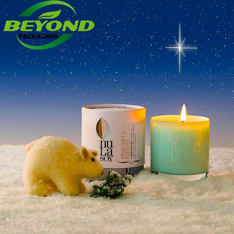 Hot sale Biodegradable Cylindrical Round Rigid Cardboard Candle Paper Package Tube Box