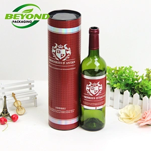 Wholesale Custom Printing Eco Friendly Cylinder Round Cardboard Paper tube Box Packaging For Wine