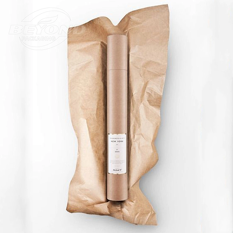 Wholesale customized design printed cardboard kraft paper packaging mailing Poster Tube