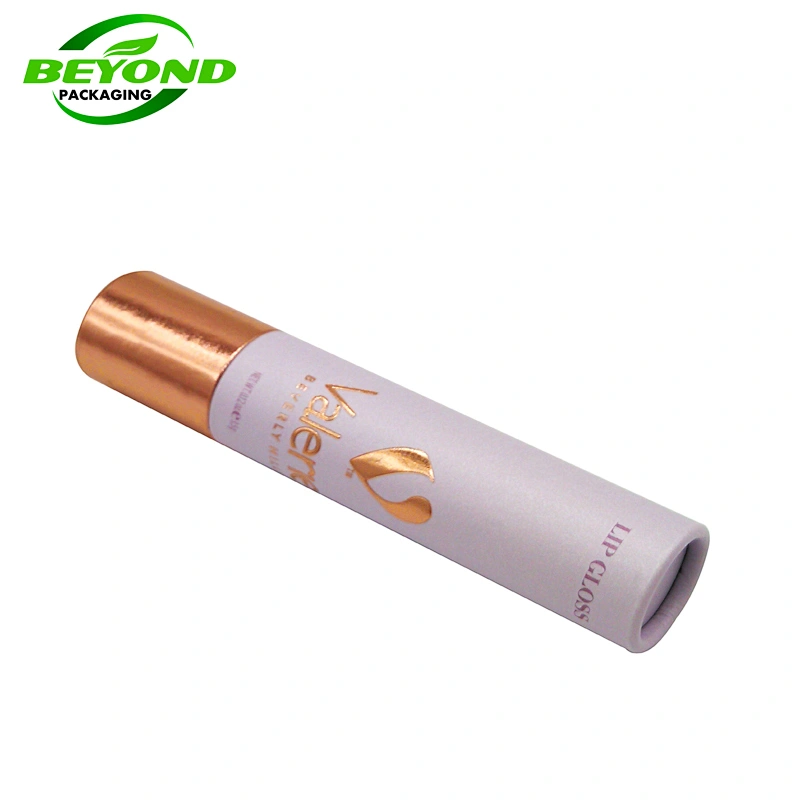 Custom Biodegradable Eco Friendly Cylinder Cosmetic Containers Lip Gloss Boxes Cardboard Packaging Paper Tube