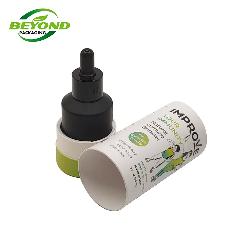 Direct Manufacturer Eco Friendly Full Color Printing Cosmetics Packaging Paper Tube Cardboard Cylinder For Bottle Packing