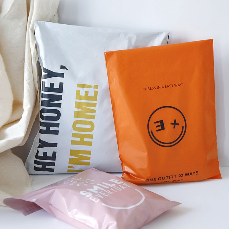 Biodegradable Poly Mailer Compostable Pink Mailing Courier Packaging Waterproof Shipping Bags With Custom Logo For Clothing