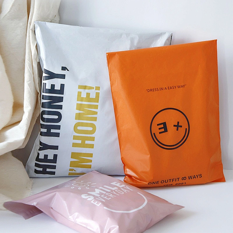 Biodegradable Poly Mailer Compostable Pink Mailing Courier Packaging Waterproof Shipping Bags With Custom Logo For Clothing