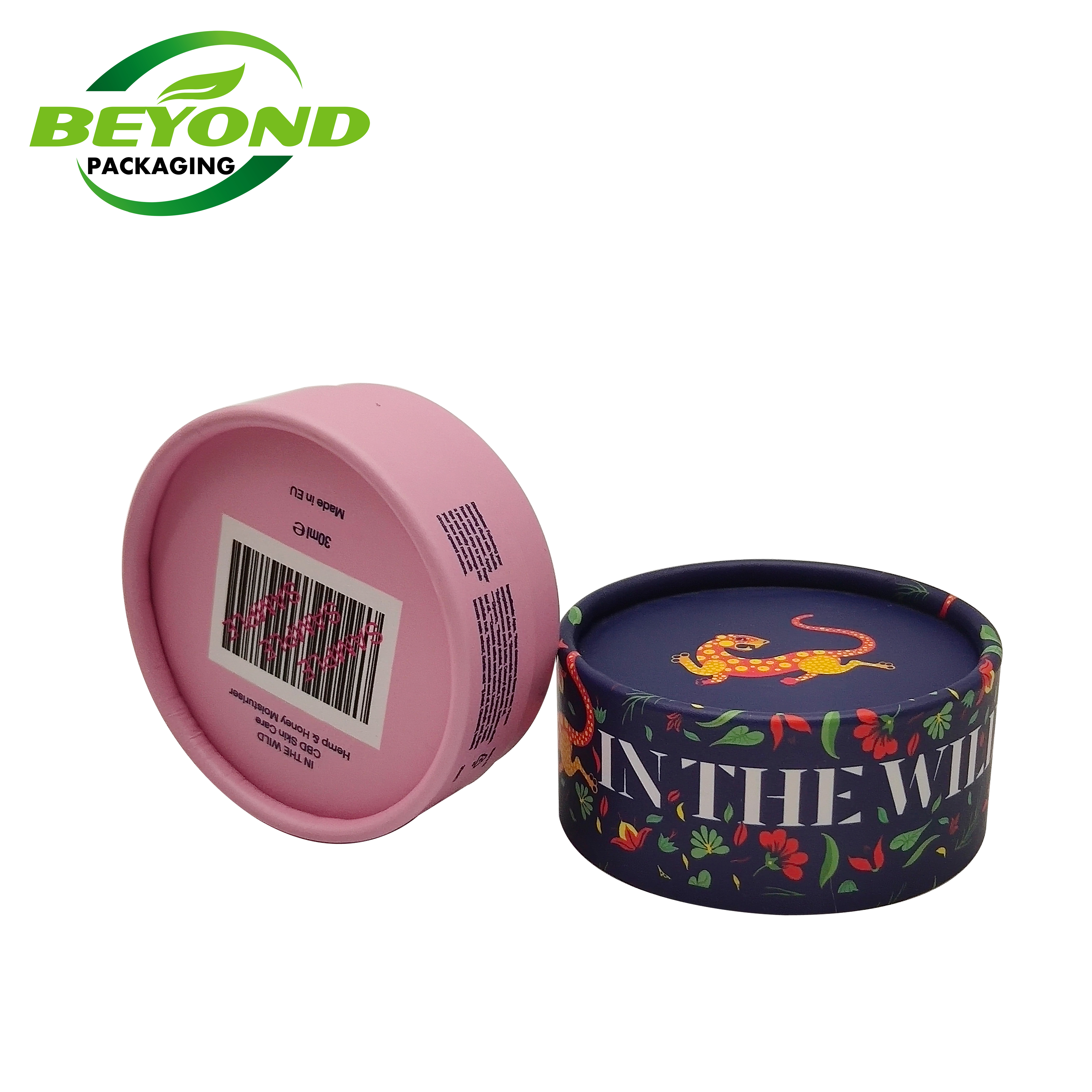 Wholesale Eco Friendly Round Paper Packaging Box Custom Logo Face Cream Jar Packaging Paper Tube