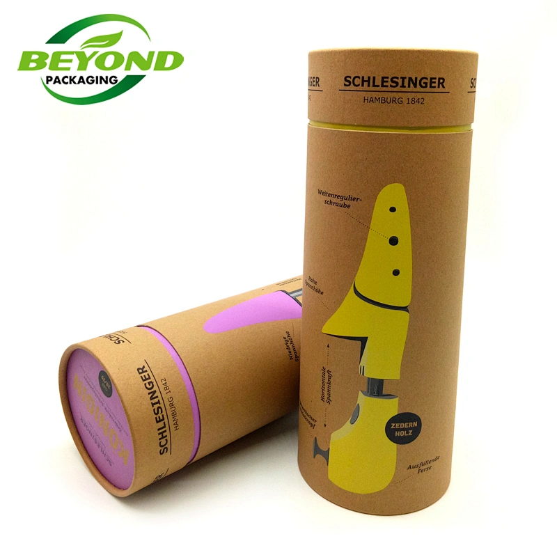 Custom Printed Creative Round Kraft Paper Tube Packaging with Dew Waist Line For Yoga Mat Packaging