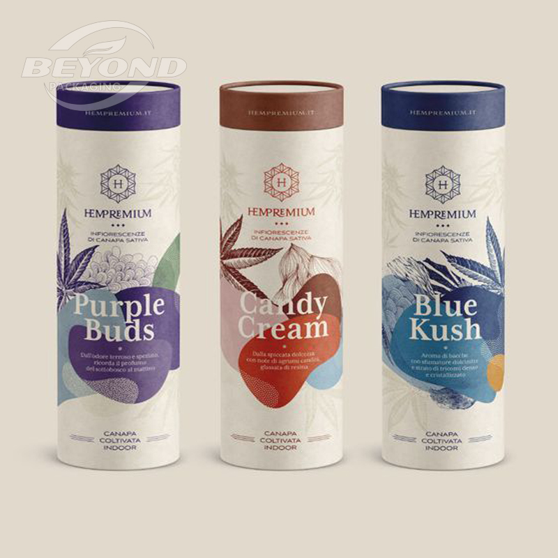 Wholesale High Quality Custom Color 100% Biodegradable Food Grade Paper Tube Packaging For Candy For Gift  Box