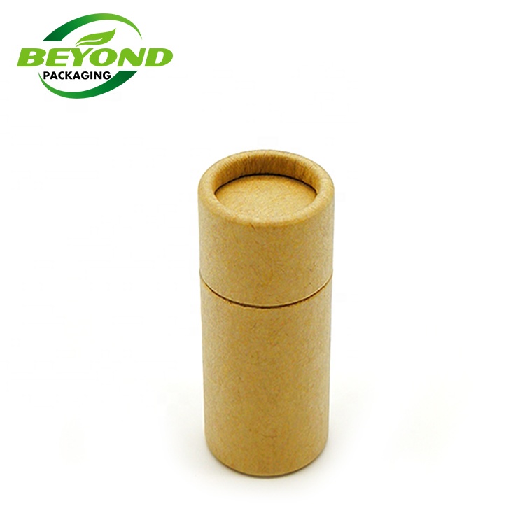 Eco Friendly 0.3oz 7g Kraft Paper Cardboard Lipbalm/Lipstick Paper Tube Packaging